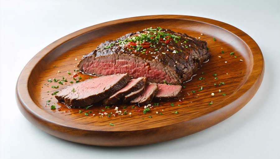 THCA-infused chipotle roast beef garnished with herbs